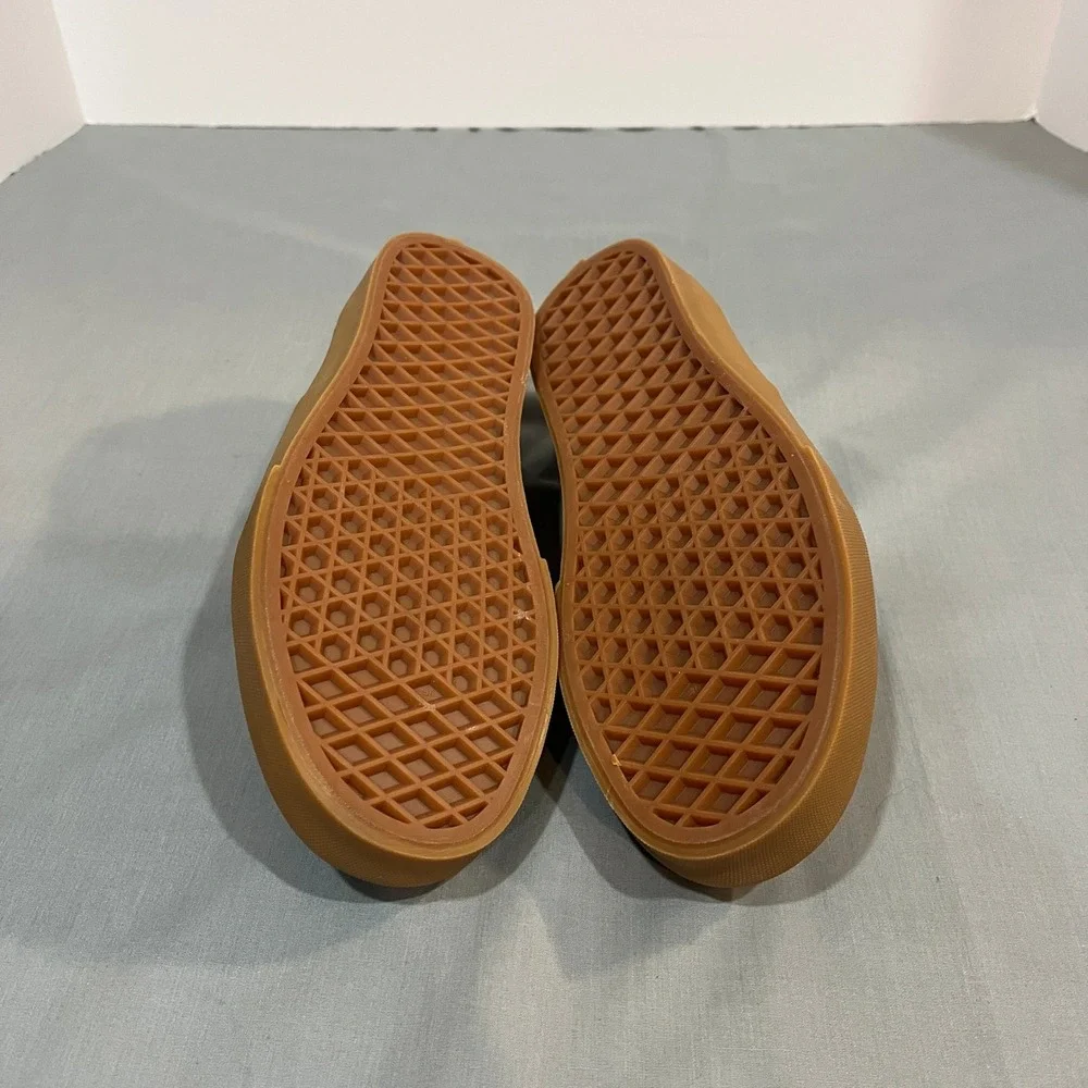 Vans Authentic Sneakers Womens 7 Mens 5.5 Navy Blue Gum Sole Low Top Skate Shoes - Picture 5 of 7